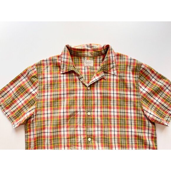Men's NUDIE Brandon Madras Check Cotton Short Sleeve Button Down Shirt, Size XL - Picture 4 of 15